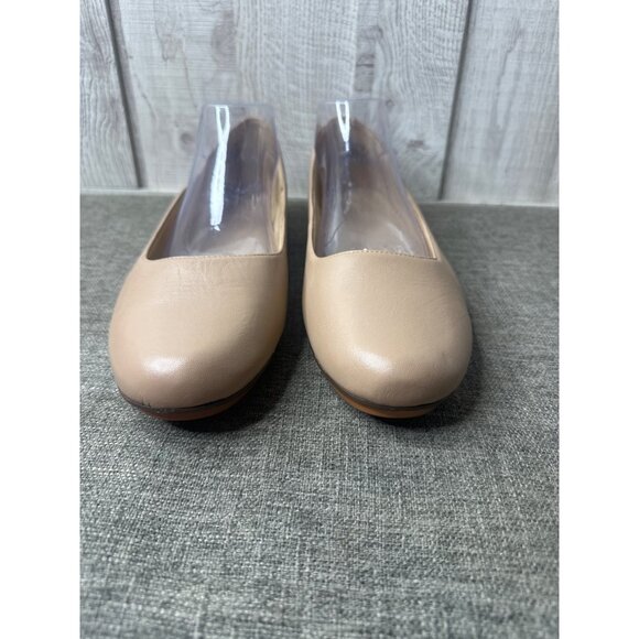 Naturalizer Womens Size 11 W Beige Leather Classic Flats Comfort Non Slip - Picture 5 of 9